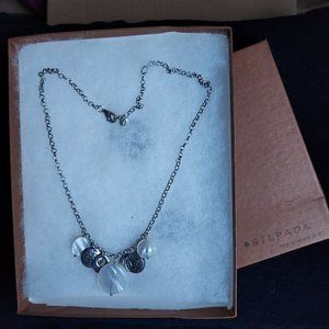 Silpada mother of pearl sterling silver necklace 17-19in